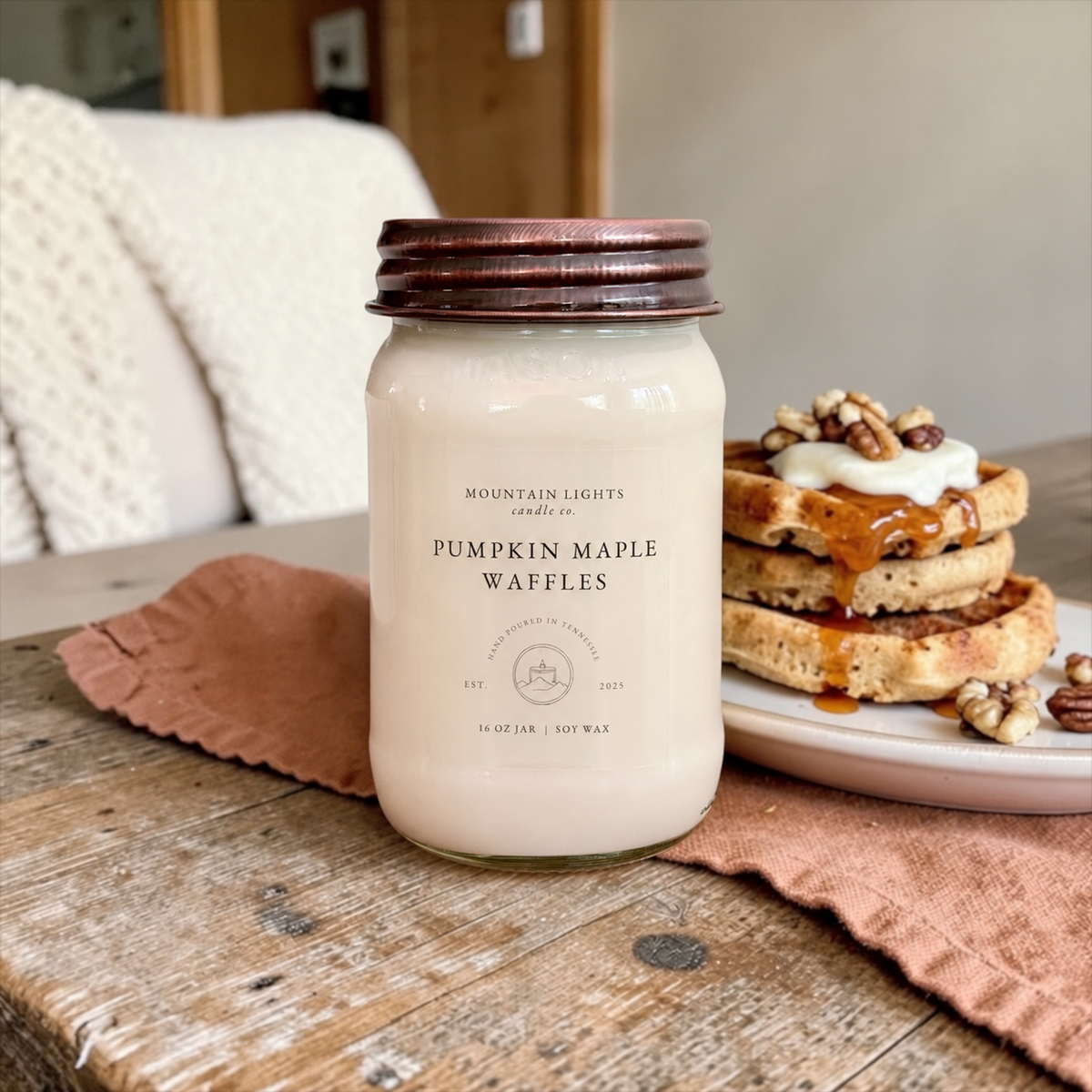 Pumpkin Maple Waffles 16 oz candle