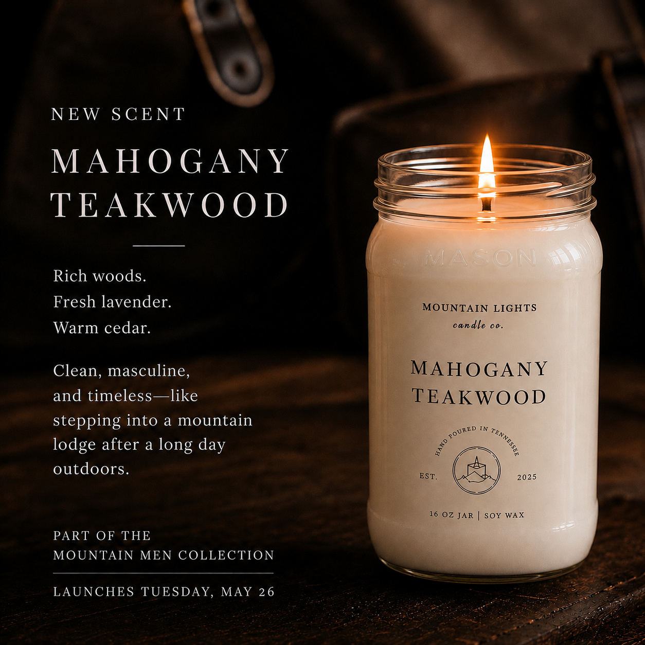 Mahogany Teakwood 16 oz candle